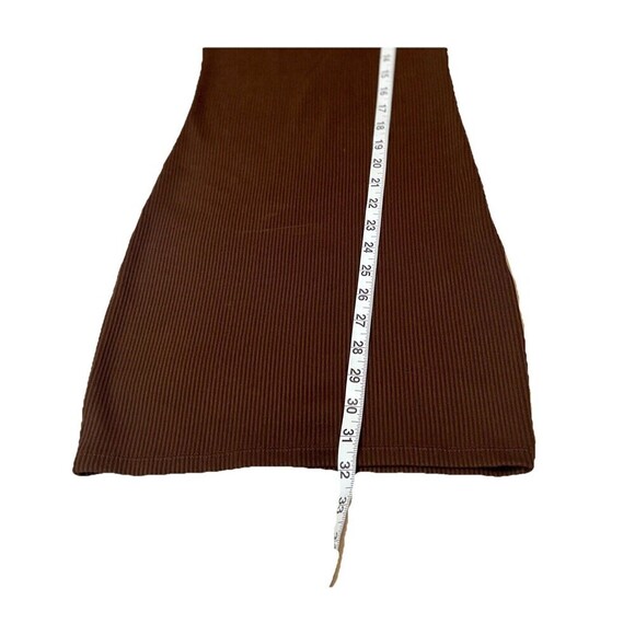 Divided‎ Y2k Style Brown Ribbed Knit Tank Dress Lace Trim Women's Size XS - Picture 5 of 7